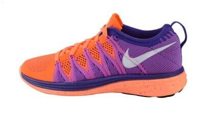 Nike Flyknit Lunar Ii 2 Womens Running Shoes Purple Orange Silver Poland